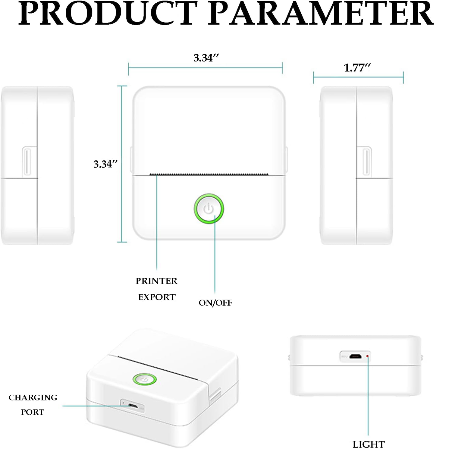 Wireless Bluetooth Sticker Thermal Fast Printer 4