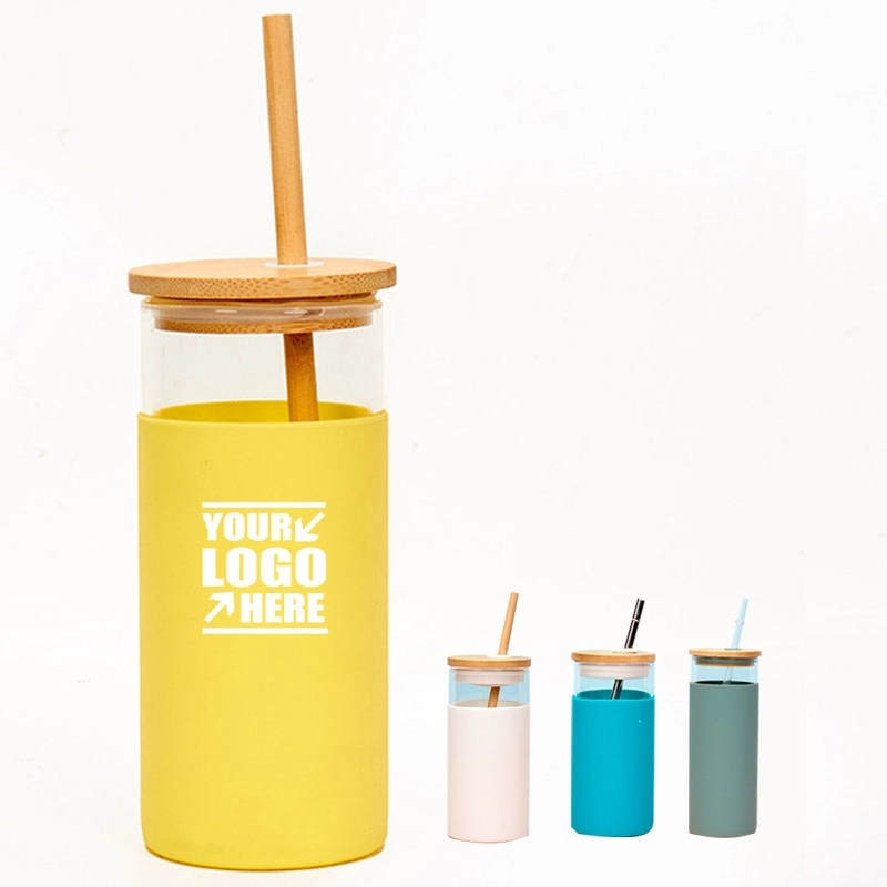 Glass Straw Silicone Cover Bamboo Cover 4