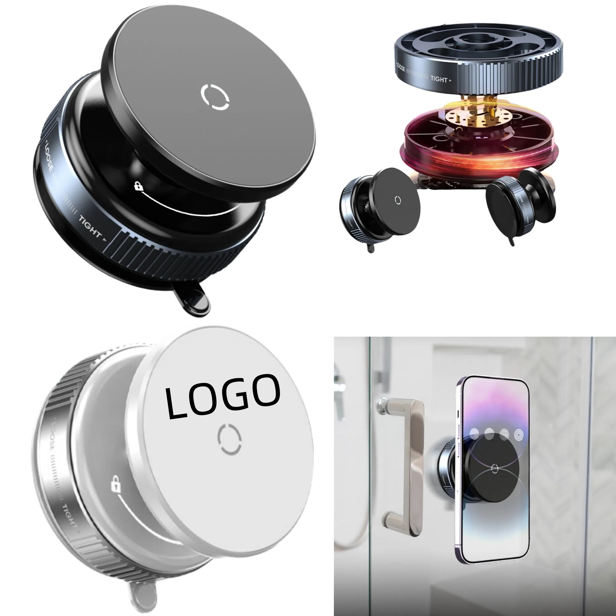 Vacuum Suction & Magnetic Car Phone Mount 2