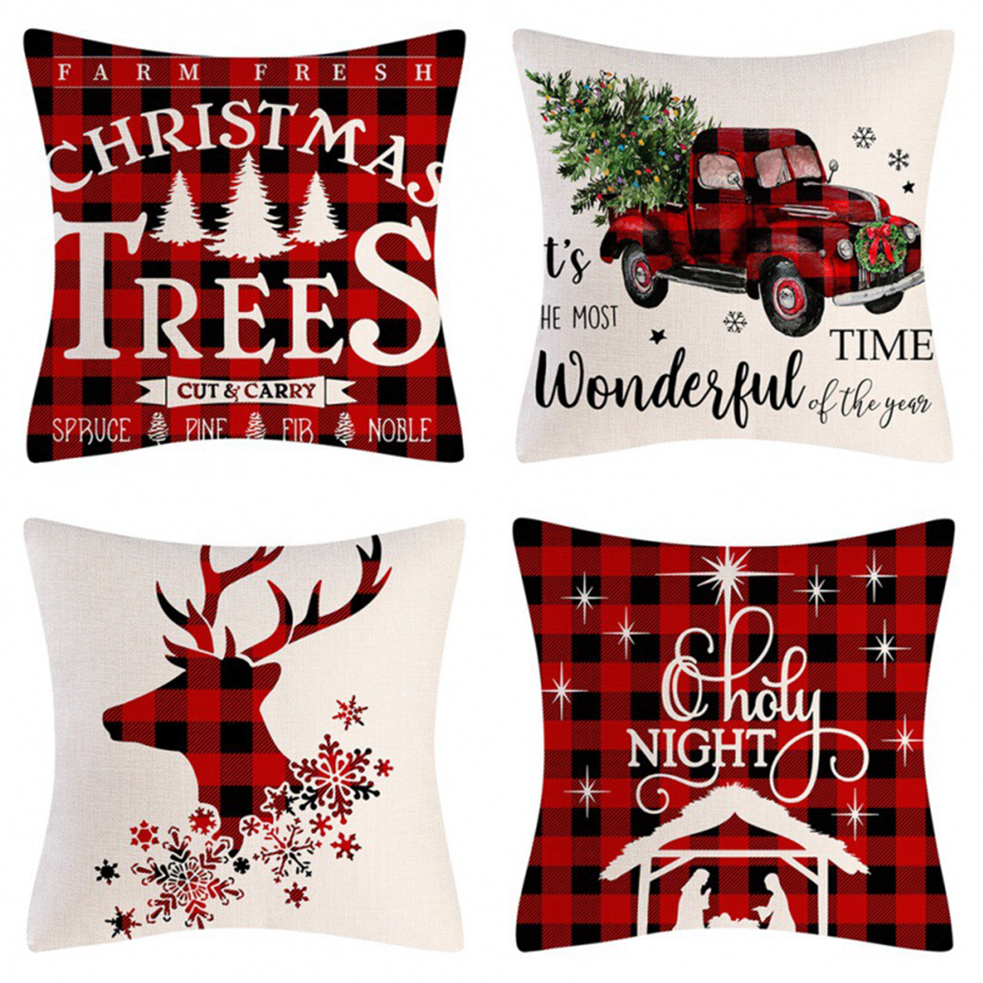 MOQ50 Christmas Decorative Pillow Cover 4