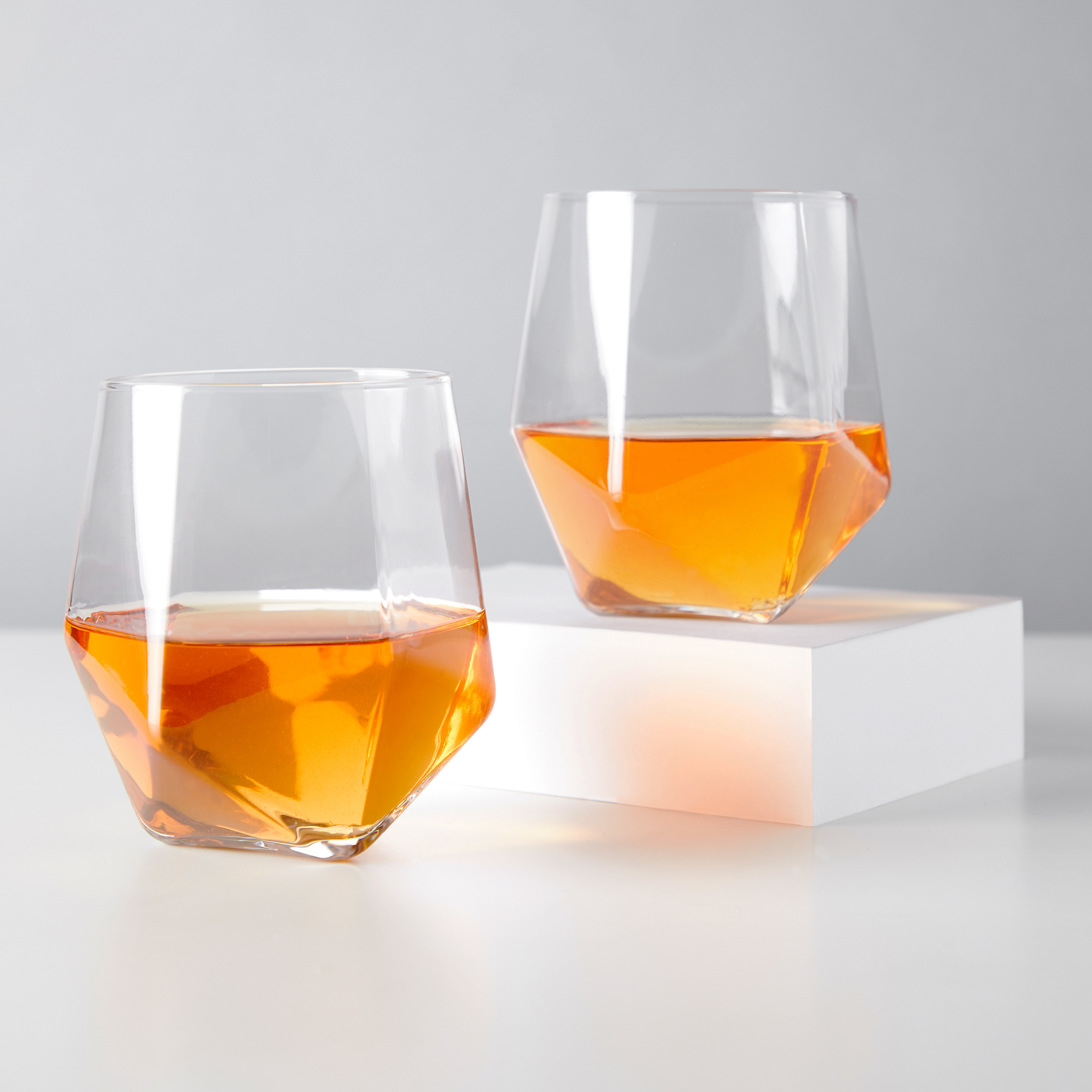 Viski® Faceted Crystal Tumbler, set of 2 6