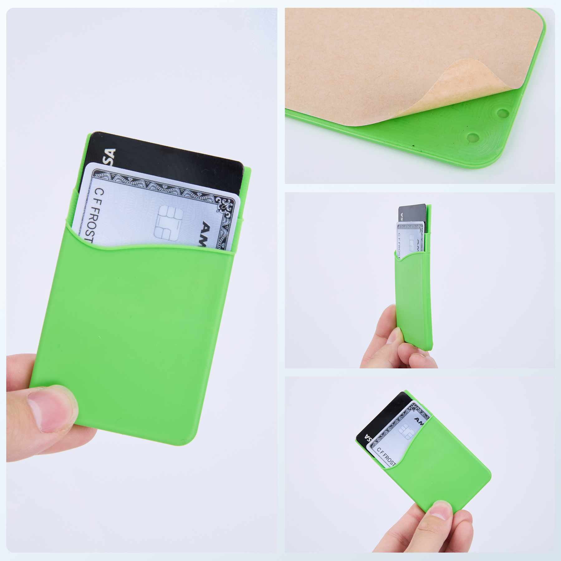 Double Layer Silicone Phone Wallets 11