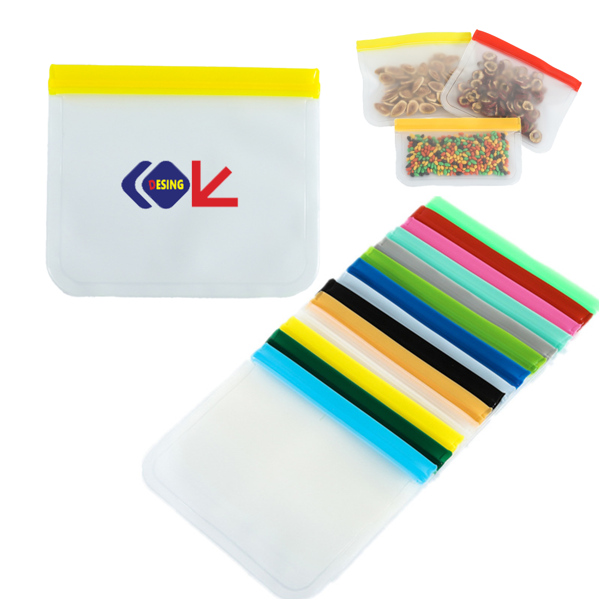 Multipurpose PEVA Food Bag ?C Zipper Closure & Portable Design 2