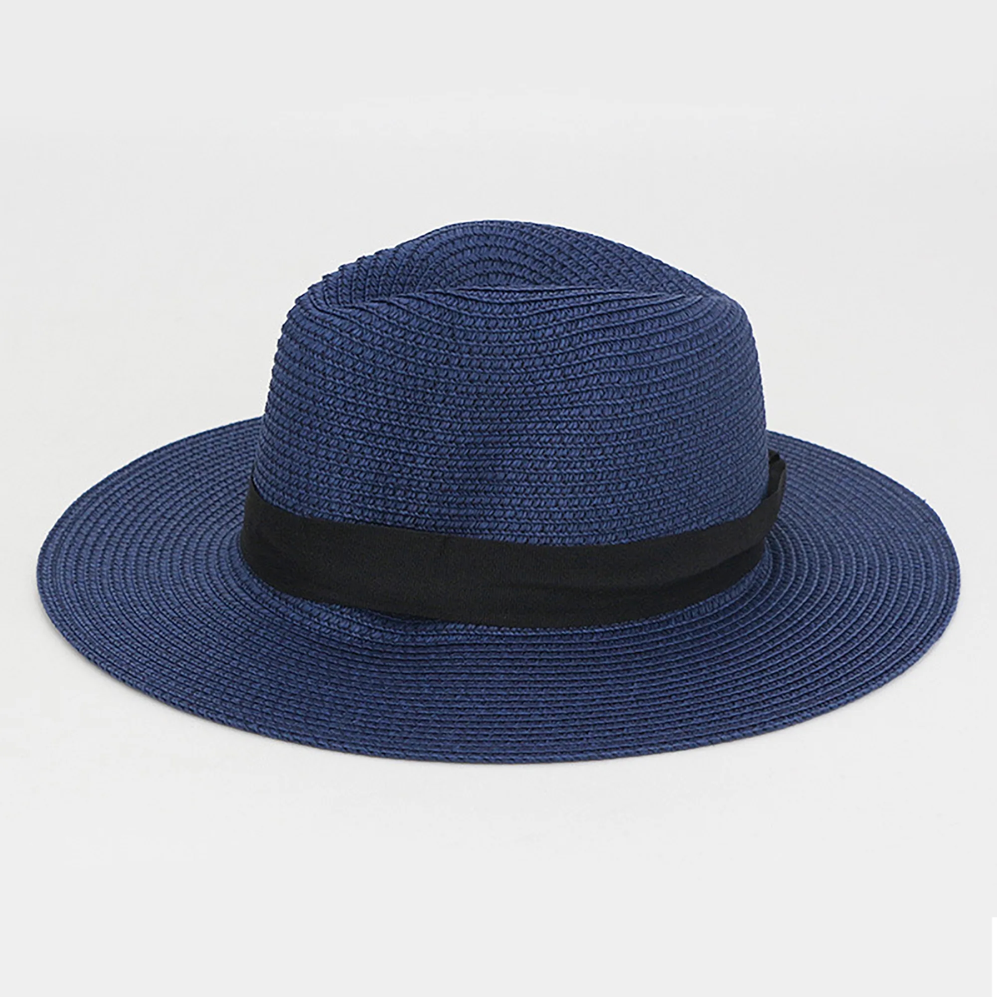 Handwoven Panama Straw Hat with Wide Brim Foldable 21
