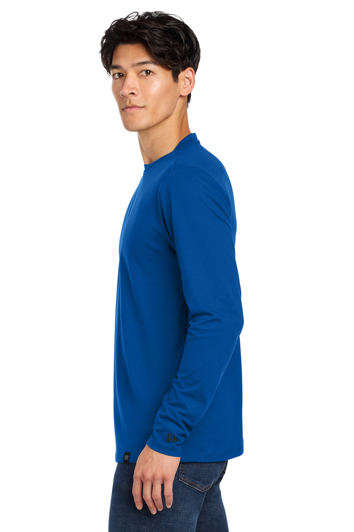 New Era Heritage Blend Long Sleeve Crew Tee. NEA102 32