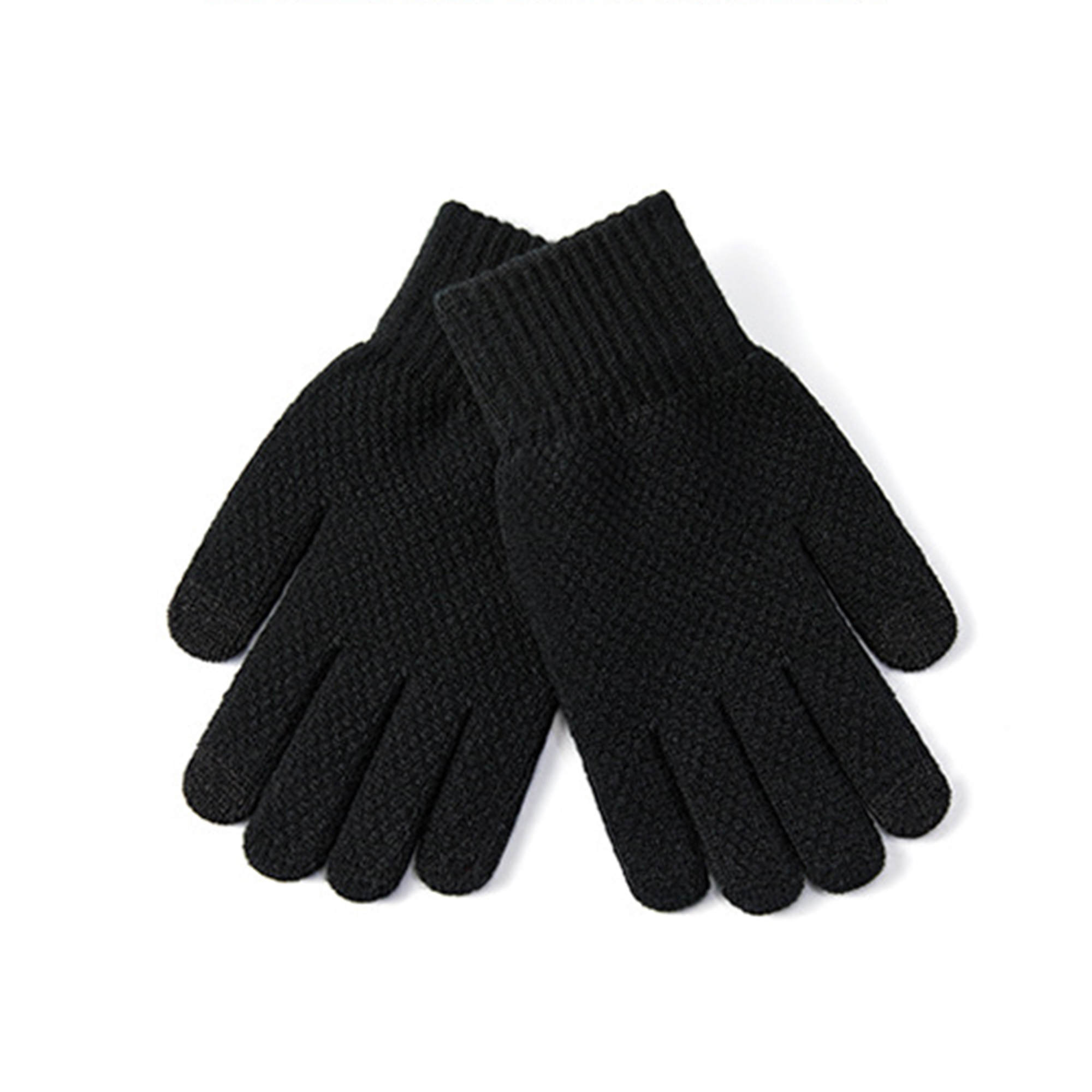 Fleece Knit Gloves with Touchscreen Tips 12