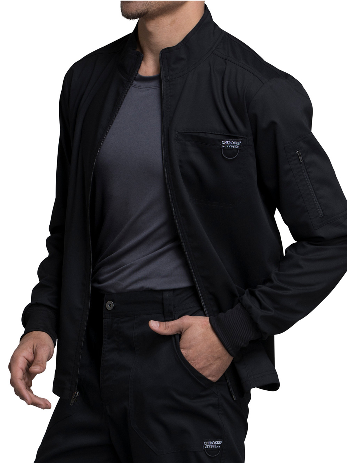 Cherokee - Workwear Revolution - Men's 5-Pocket Zip Front Jacket 9