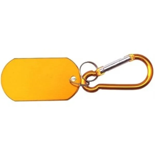 Aluminum Metallic Key Holder & Dog Tag w/Carabiner 2