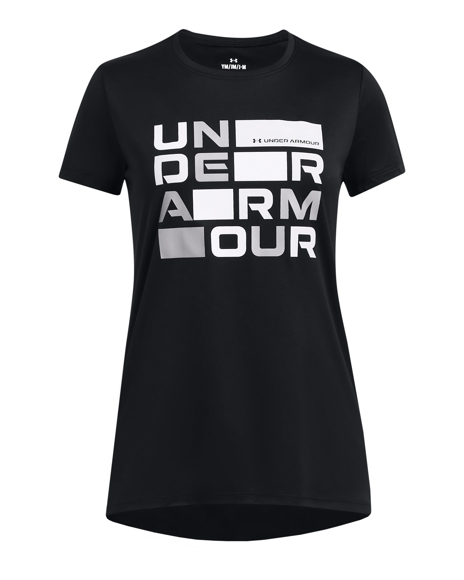 UA Tech Block Logo Girls' Short Sleeve 6