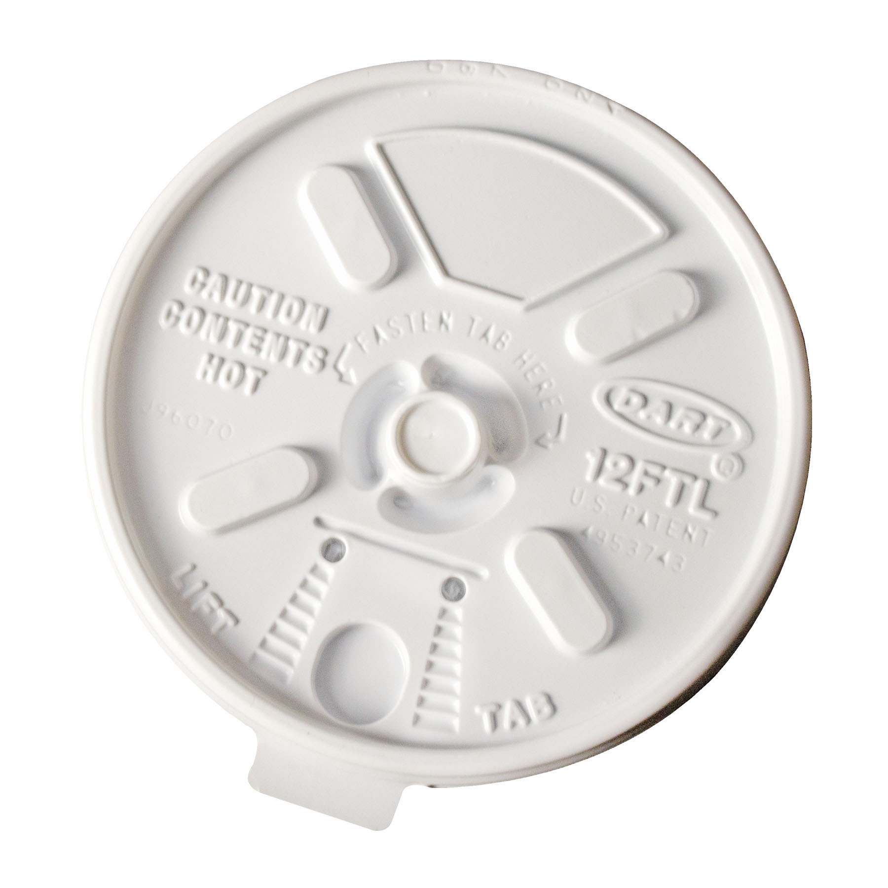 12 Oz. Foam Cup Tear Tab Lid