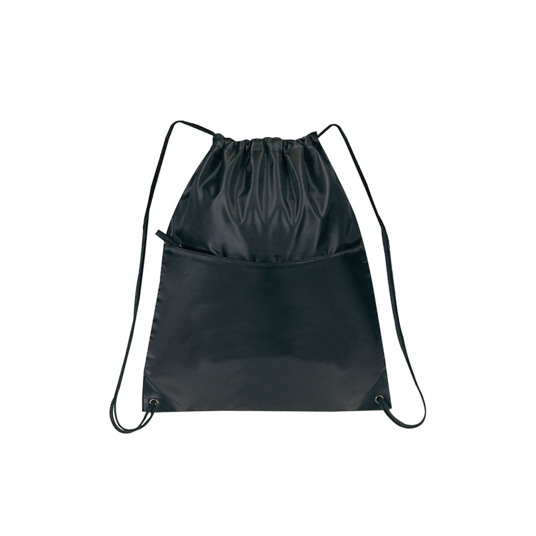 210D Nylon Zippered Drawstring Backpack 3