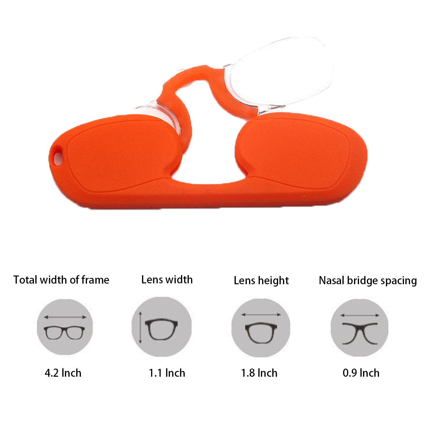 Pinch nose silicone reading glasses 4