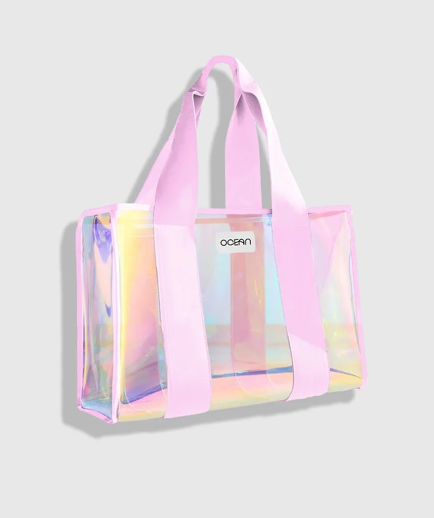 Iridescent Vinyl Tote, custom tote bag with logo imprint 2