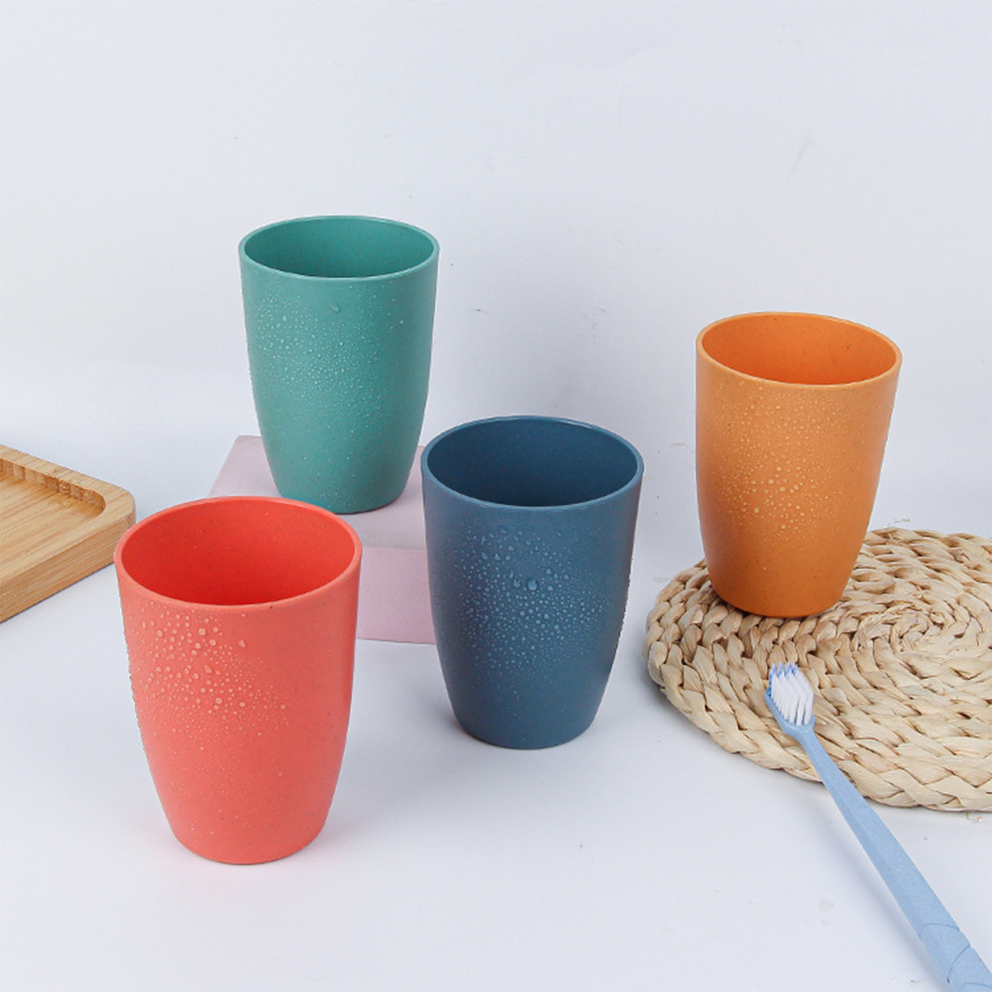 Wheat Straw Reusable Drinking Cup 11 OZ 4