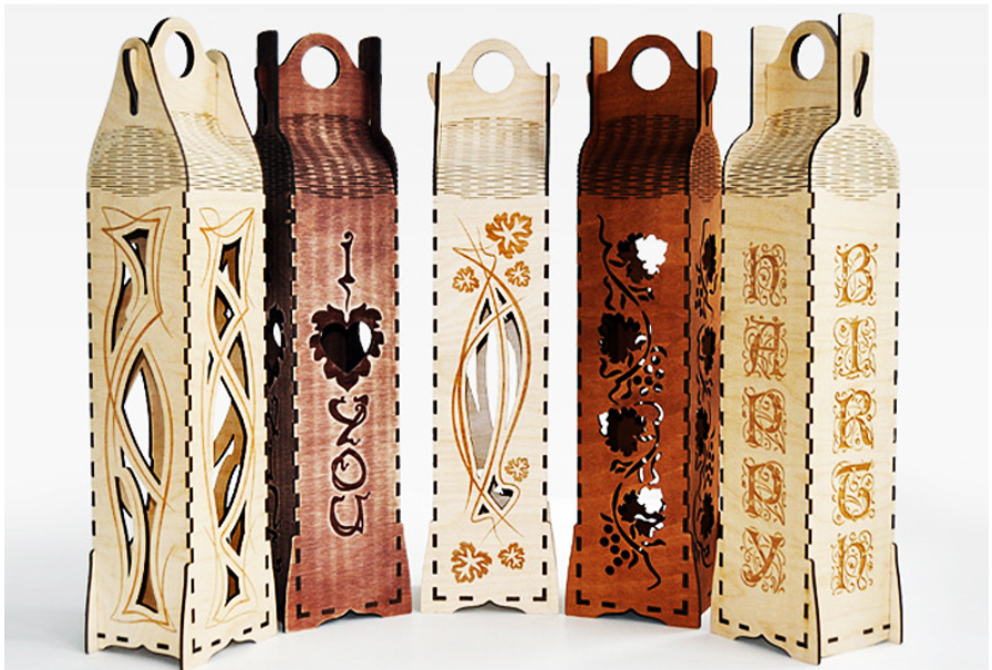 Custom Wooden Wine Bottle Gift Box 2