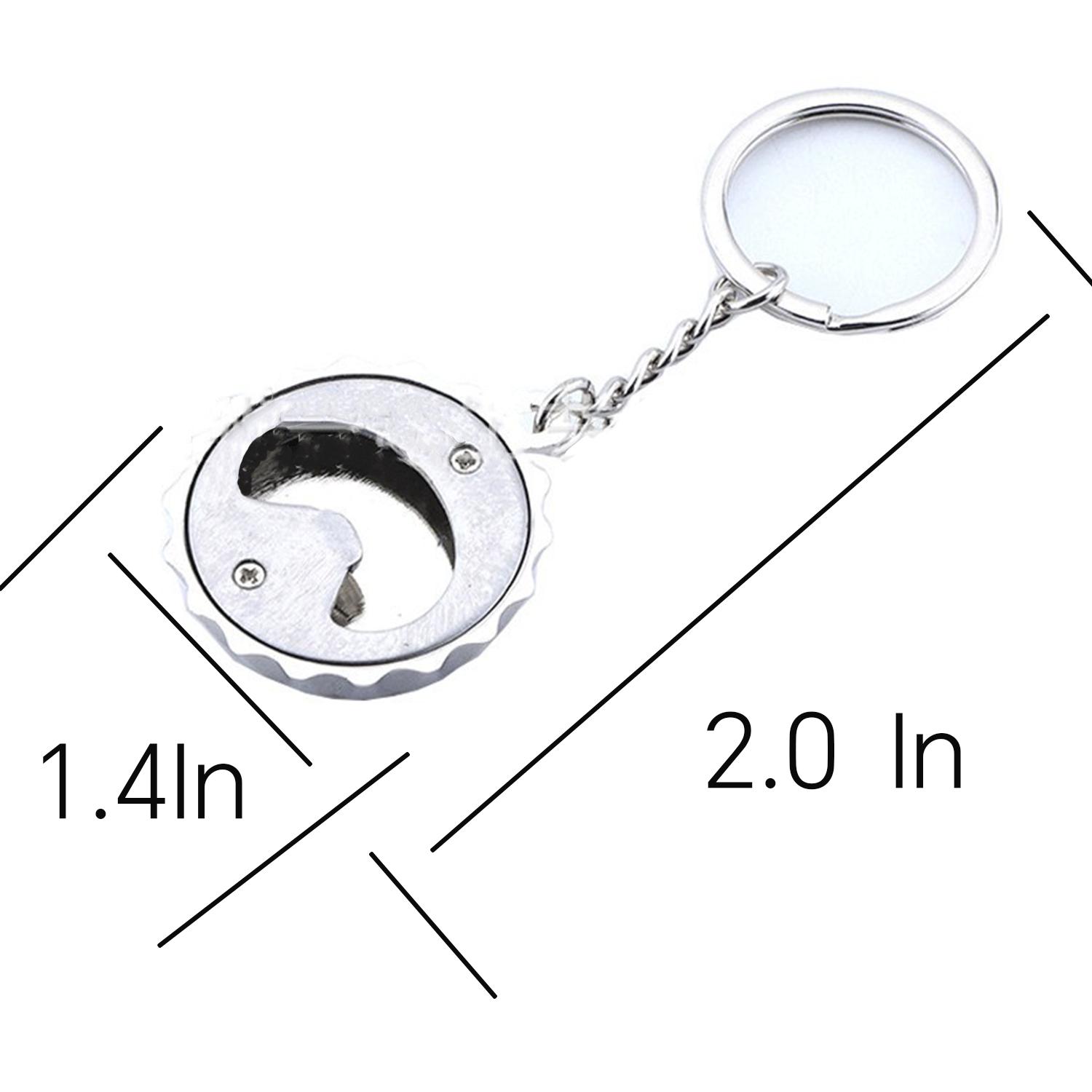 Custom Zinc Bottle Opener Keychain 2