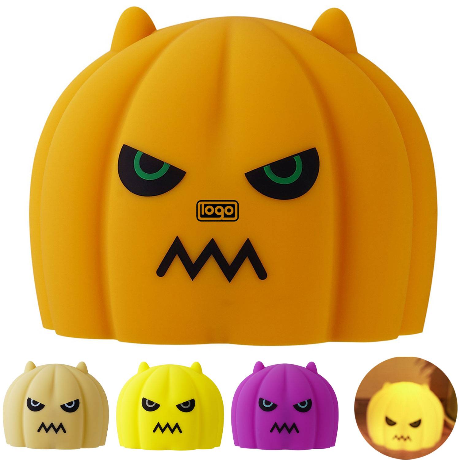 Halloween Rechargeable Silicone Pumpkin Night Light 5