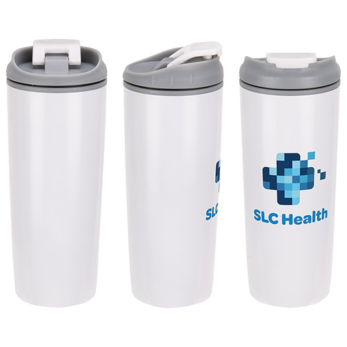 Olympia 17 oz Stainless Steel/Polypropylene Tumbler with Flip Top Lid 14