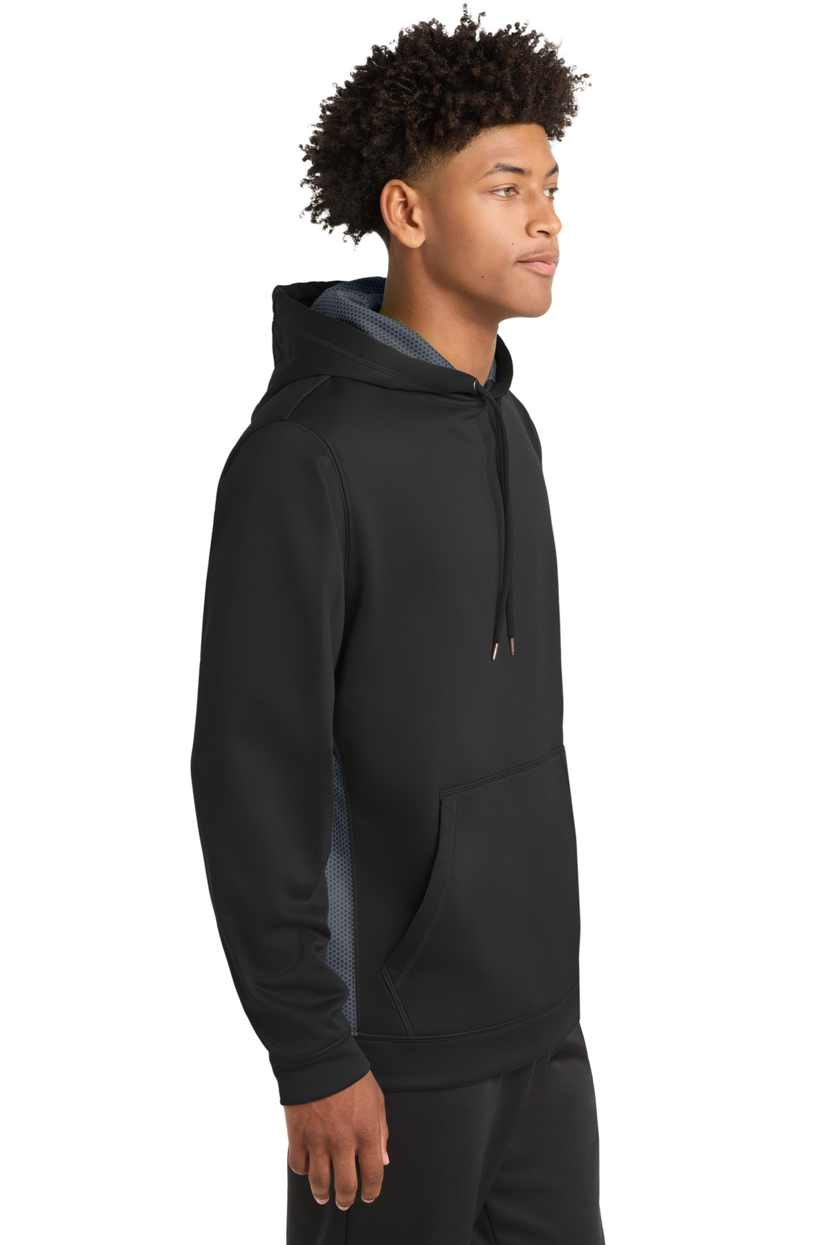 Sport-Tek Sport-Wick CamoHex Fleece Colorblock Hooded Pullover. ST239, custom hoodie or sweatshirt with logo imprint 8