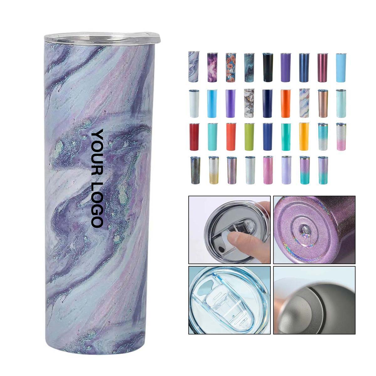 Slim Stainless Steel Tumbler with Double Wall Design 16