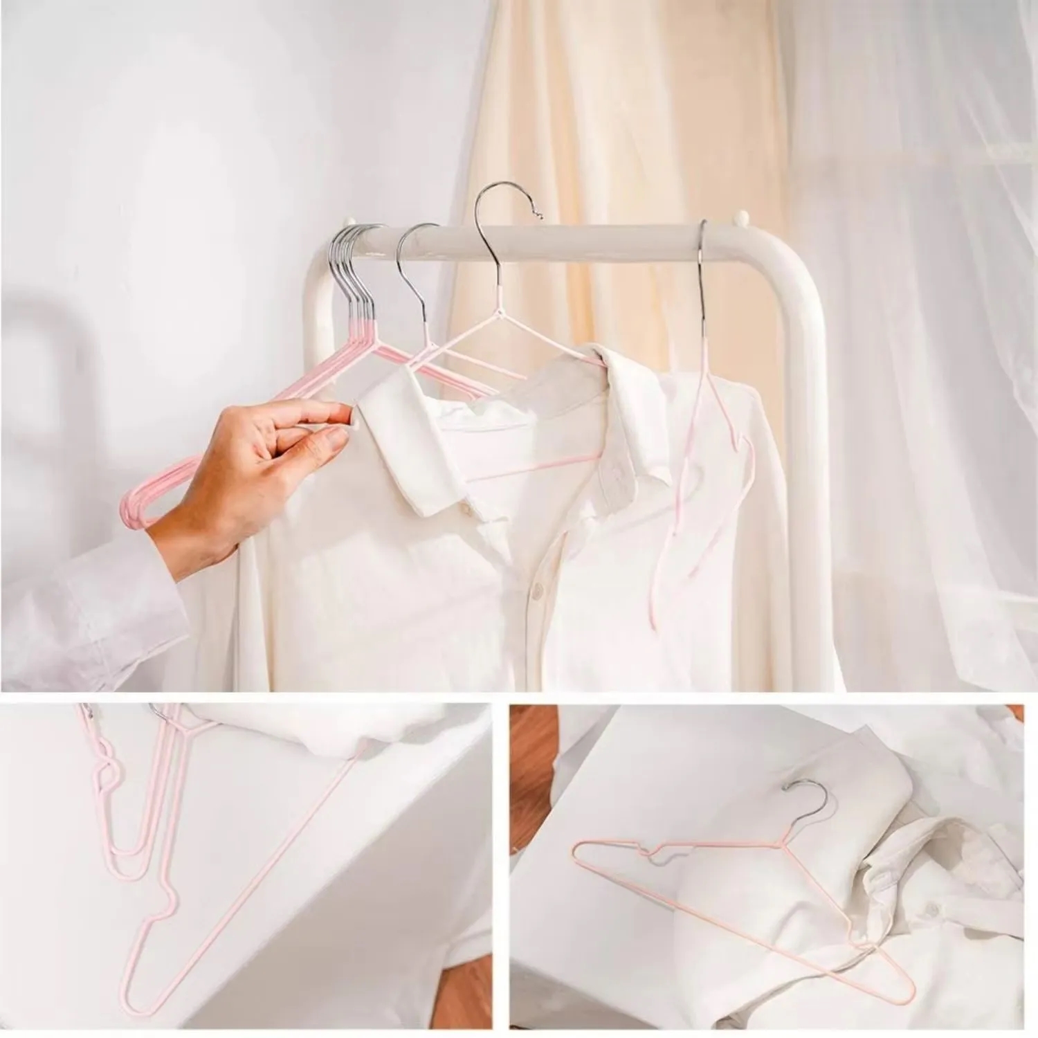 Metal Reinforced Simple Non-Slip Clothing Rack 4