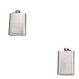 Vertical 4oz Stainless Steel Flask With Tightly Sealed Cap 2