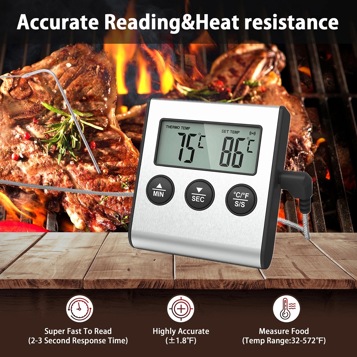Kitchen Lcd Digital Food Thermometer 6