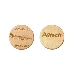 Stylish Round Wooden Bottle Opener With Magnet 6