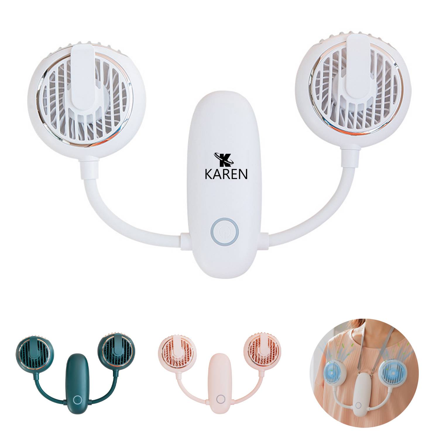 Portable Hanging Neck Fan With Wind 2