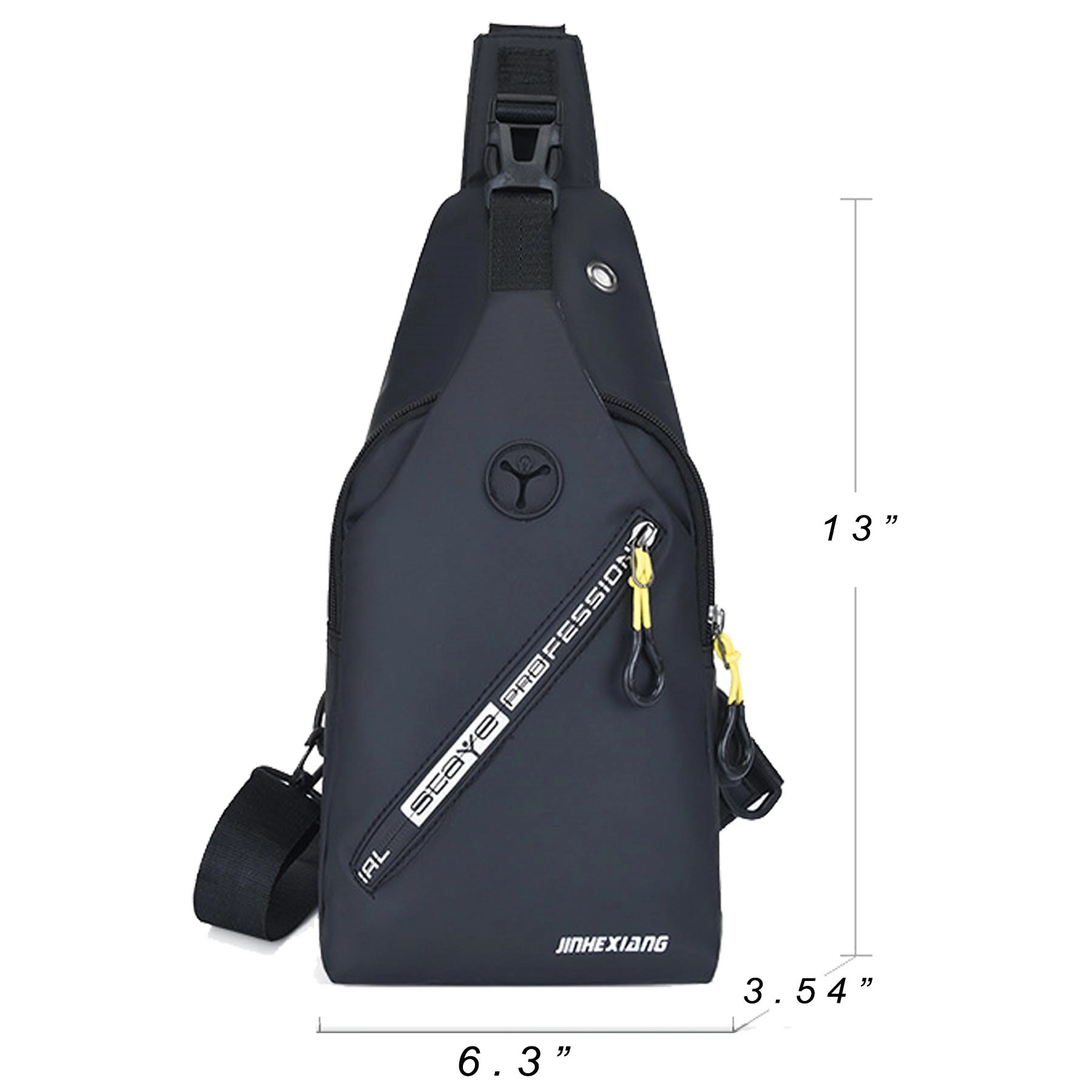 Men's Oxford Chest Bag with Charging Port 3
