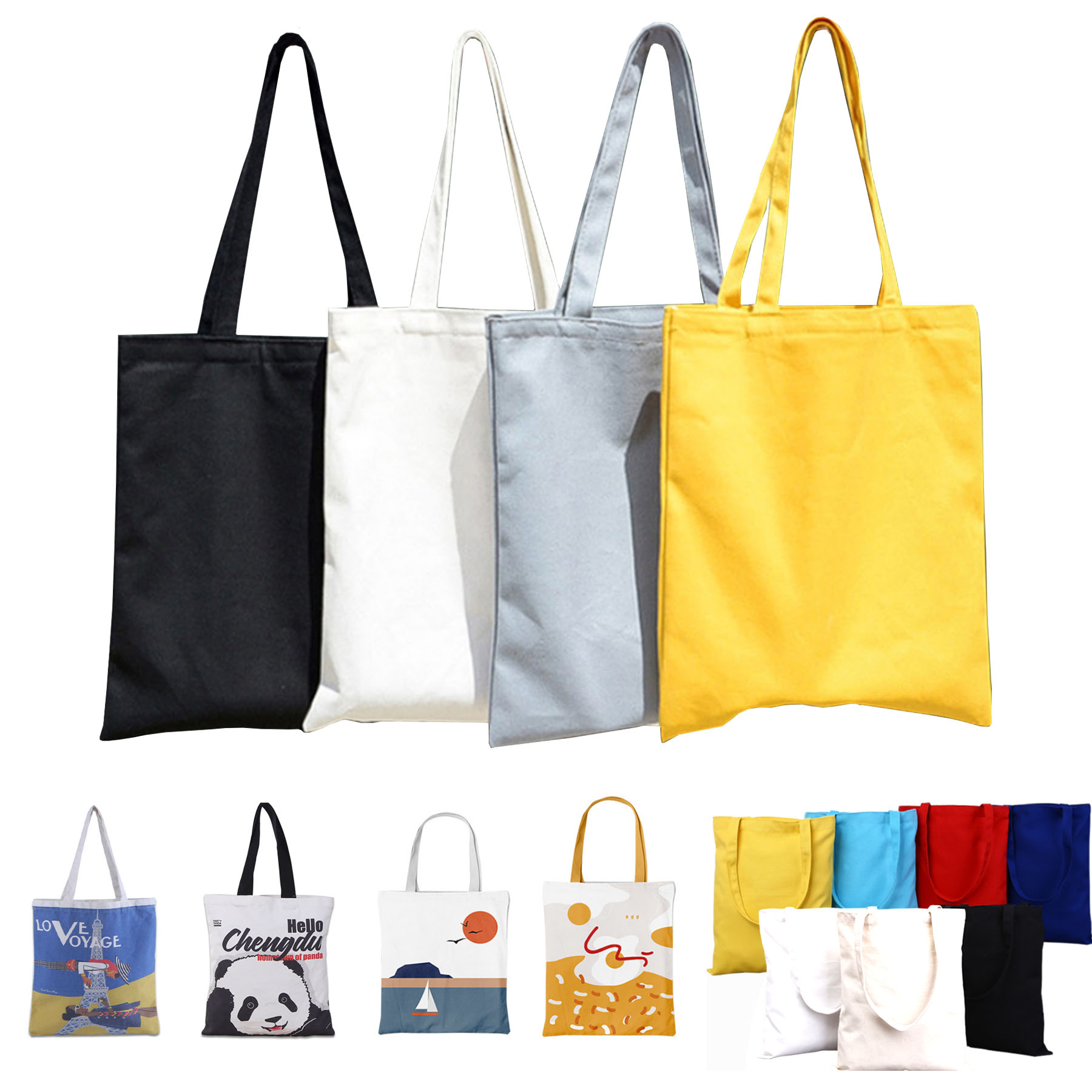 Cotton Canvas Tote Bag, custom tote bag with logo imprint 1