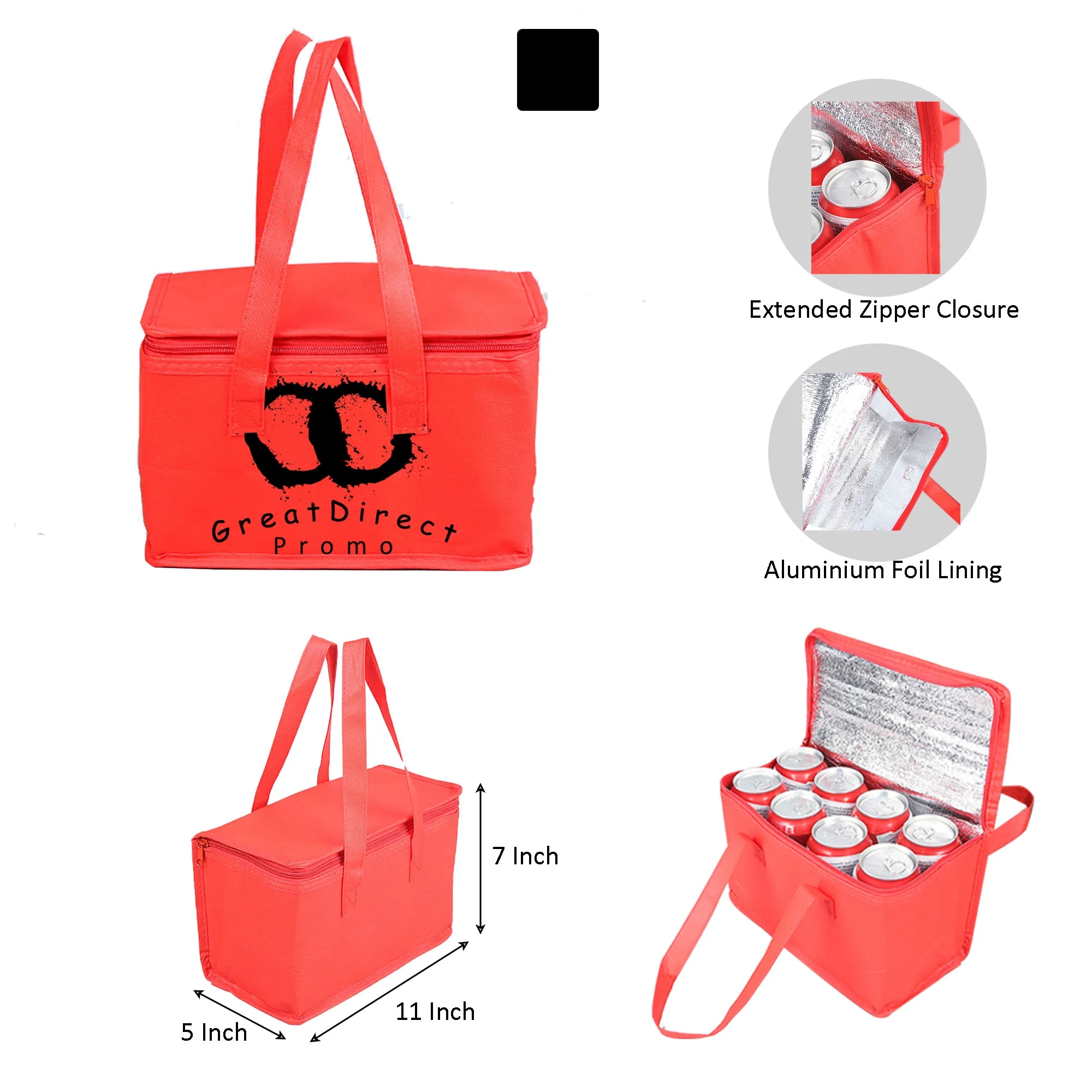 MOQ 50 8 Cans Non-woven Insulated Outdoor Reusable Folding B 4
