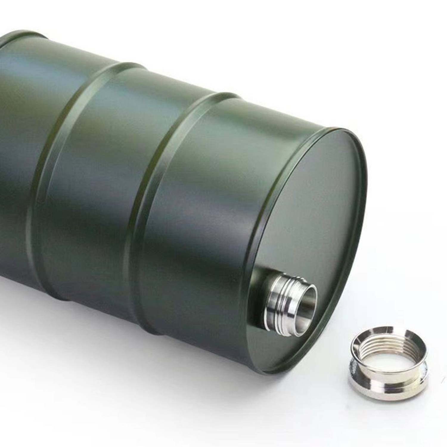 25oz Military Travel Stainless Steel Oil Barrel Wine Pot 3