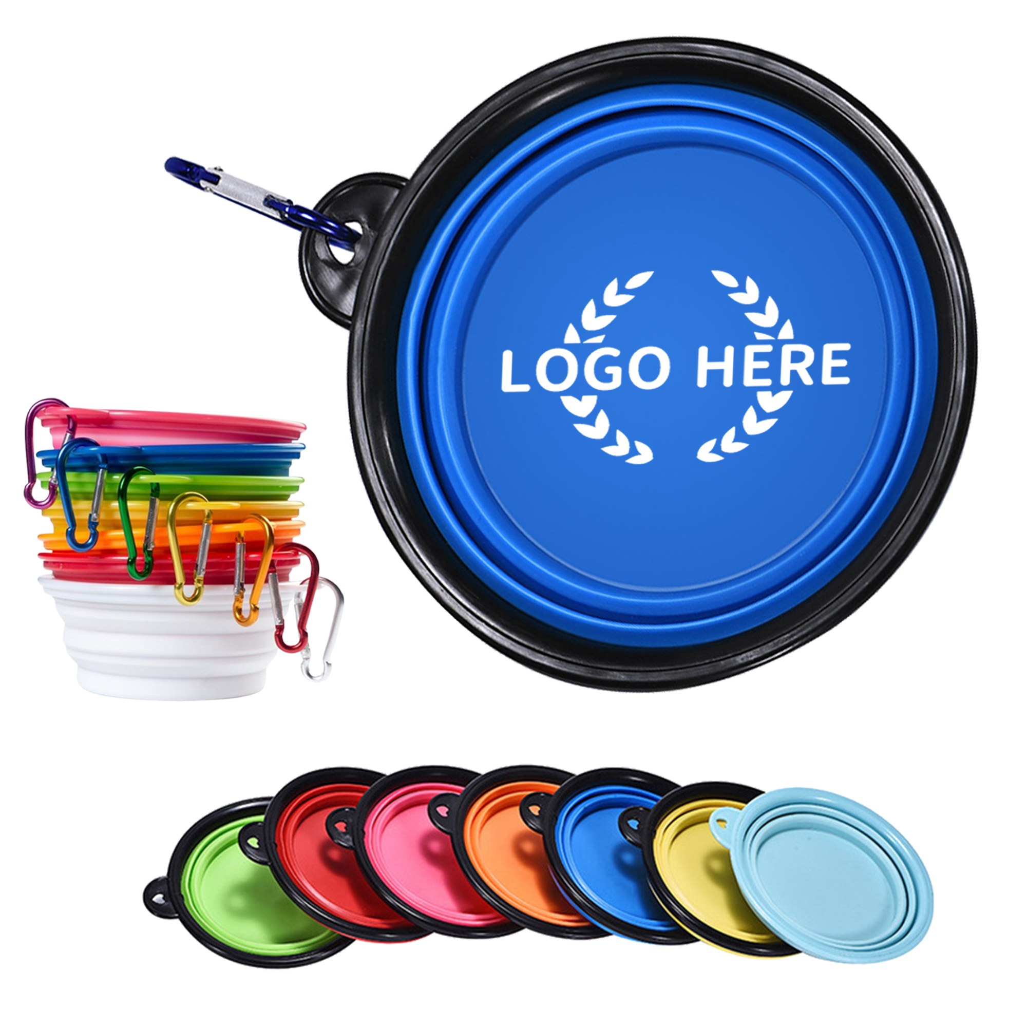 Portable TPE Pet Travel Bowl With Clip 3