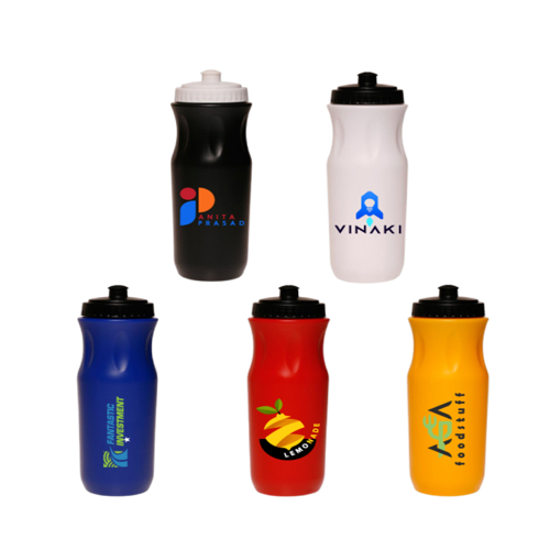 Sports Bottle with Push Top Lid - Plastic 26 oz 3