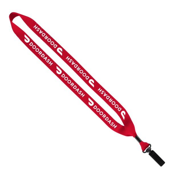 3/4" Polyester Lanyard with Bulldog Clip 14