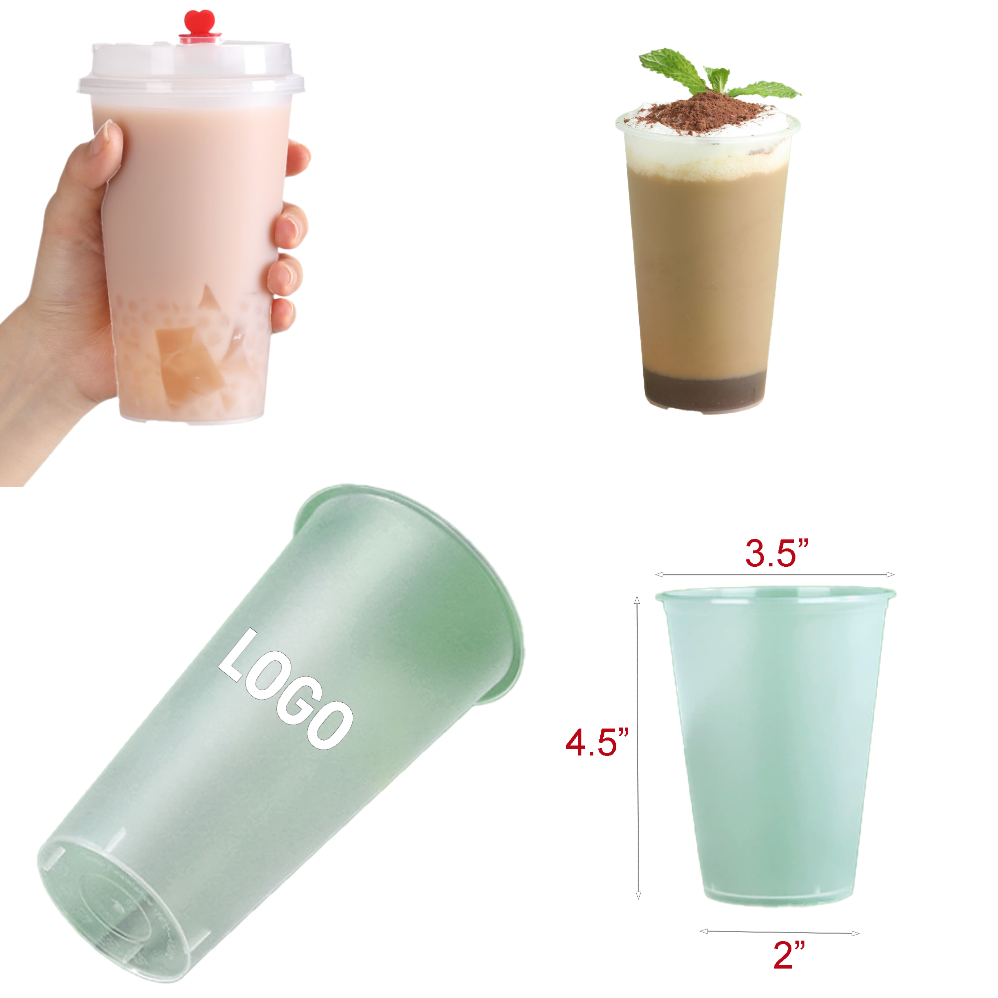 Matte Finish PP Iced Drink Cup 2