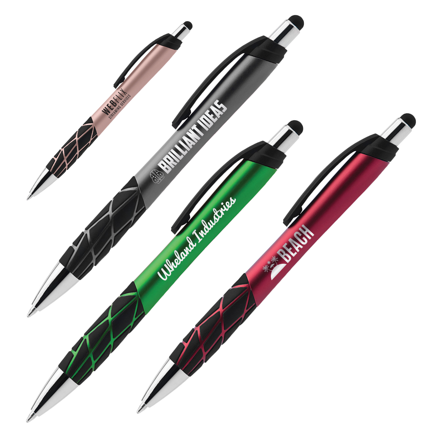 Tremor Plastic Pen with Stylus (1 Color Imprint) 5