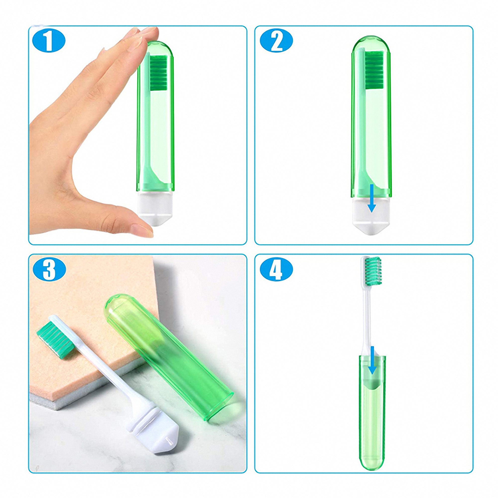 Travel Folding Plastic Toothbrush 3
