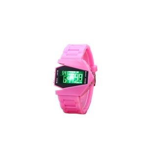 Round Sports Watch With White Digital Dial And Detachable Band 19
