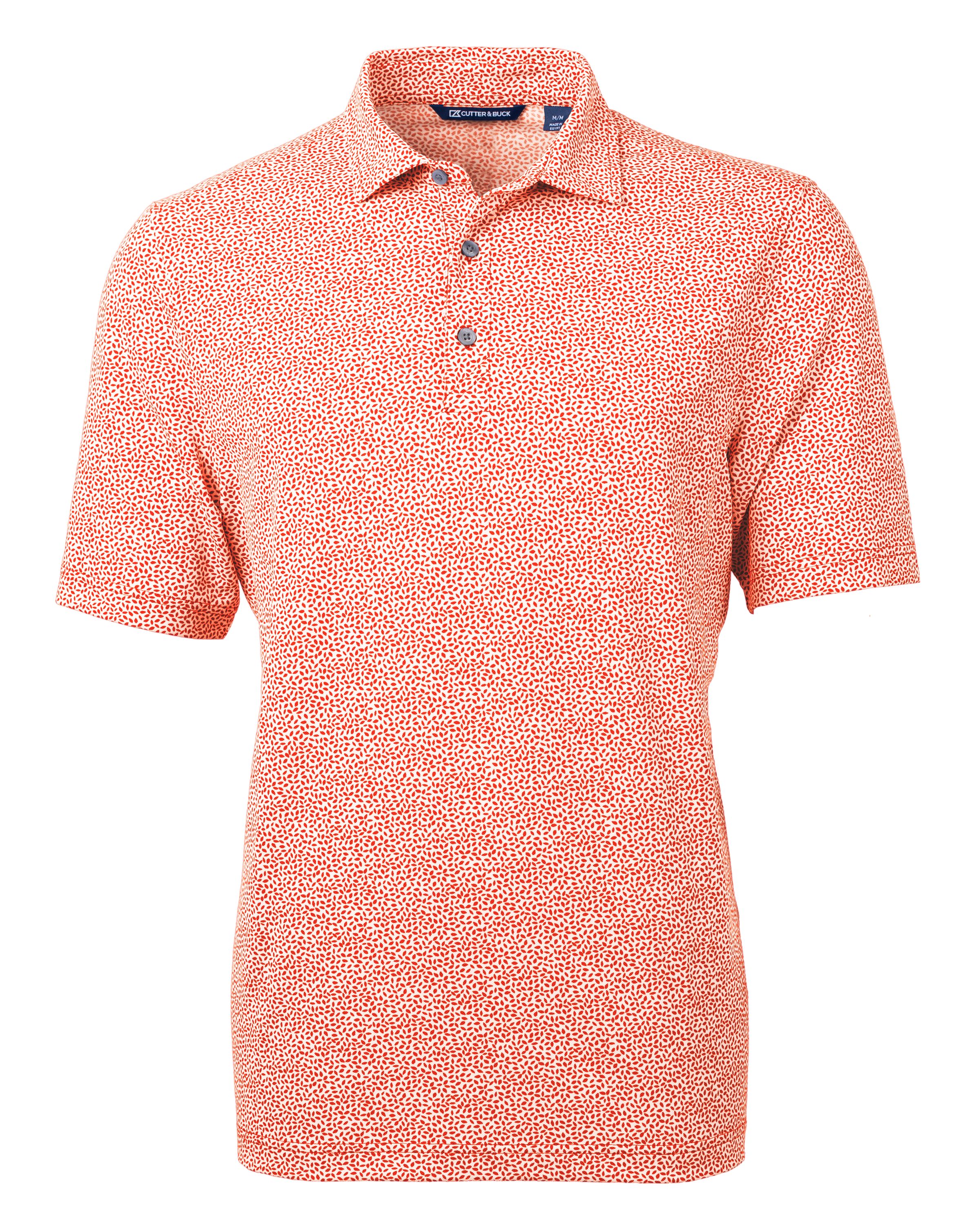 Cutter & Buck Virtue Recycled Botanical Print Featherlight Pique Mens  Polo 20