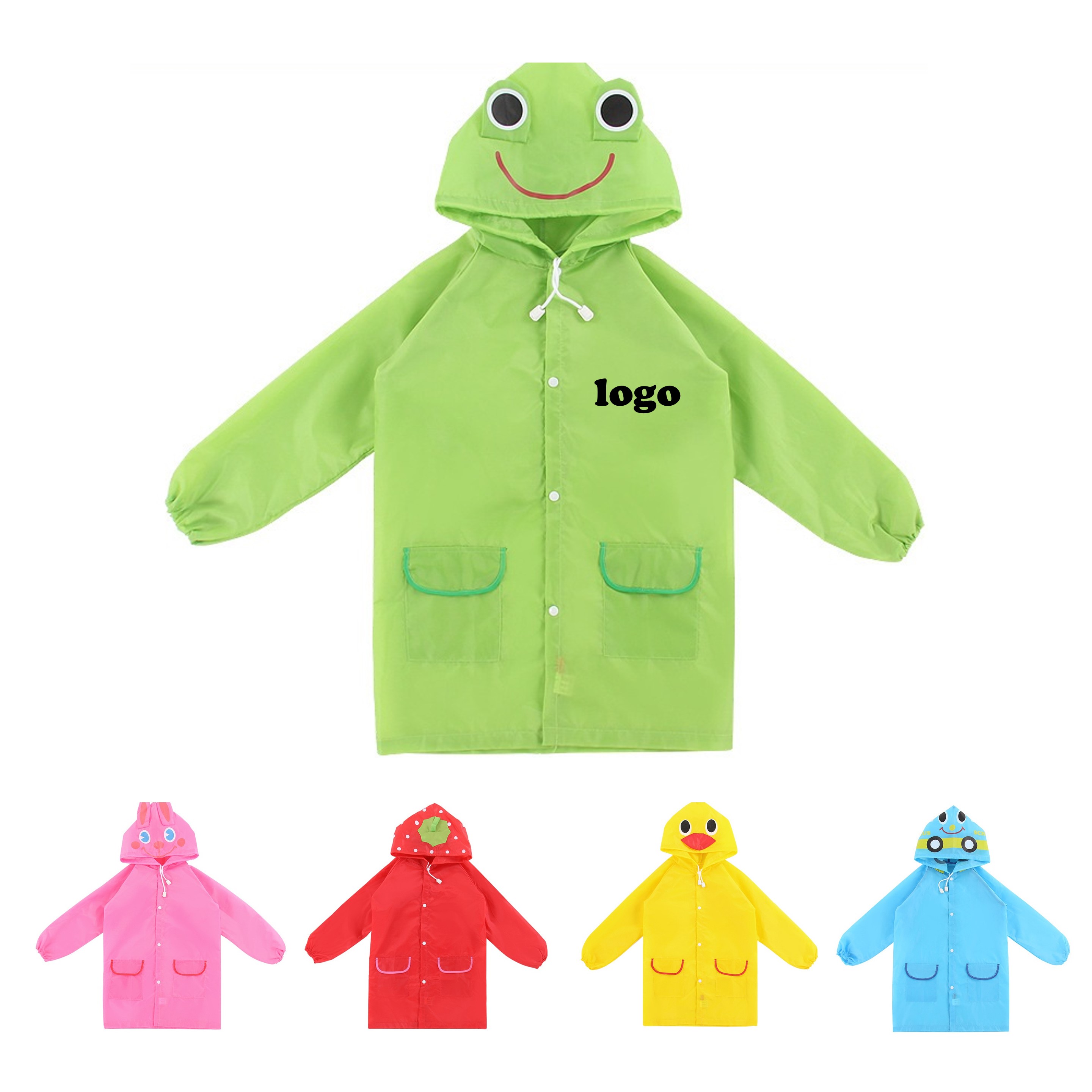 Reusable Rain Poncho for Kids (direct import), custom youth shirt with logo imprint 5