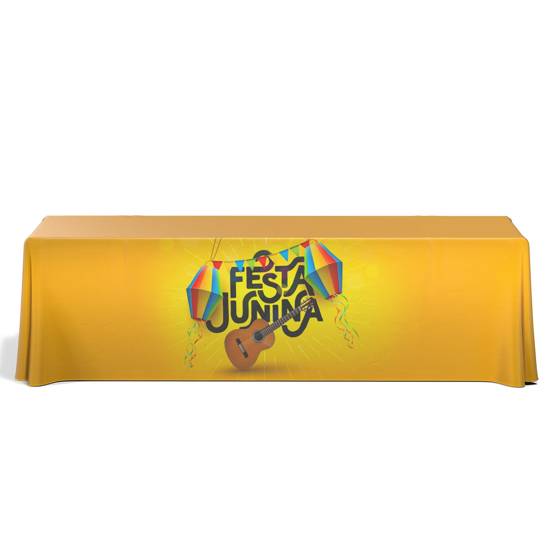 8' Economy Draped Standard Table Cover(Full Color Dye Sublimation) 2