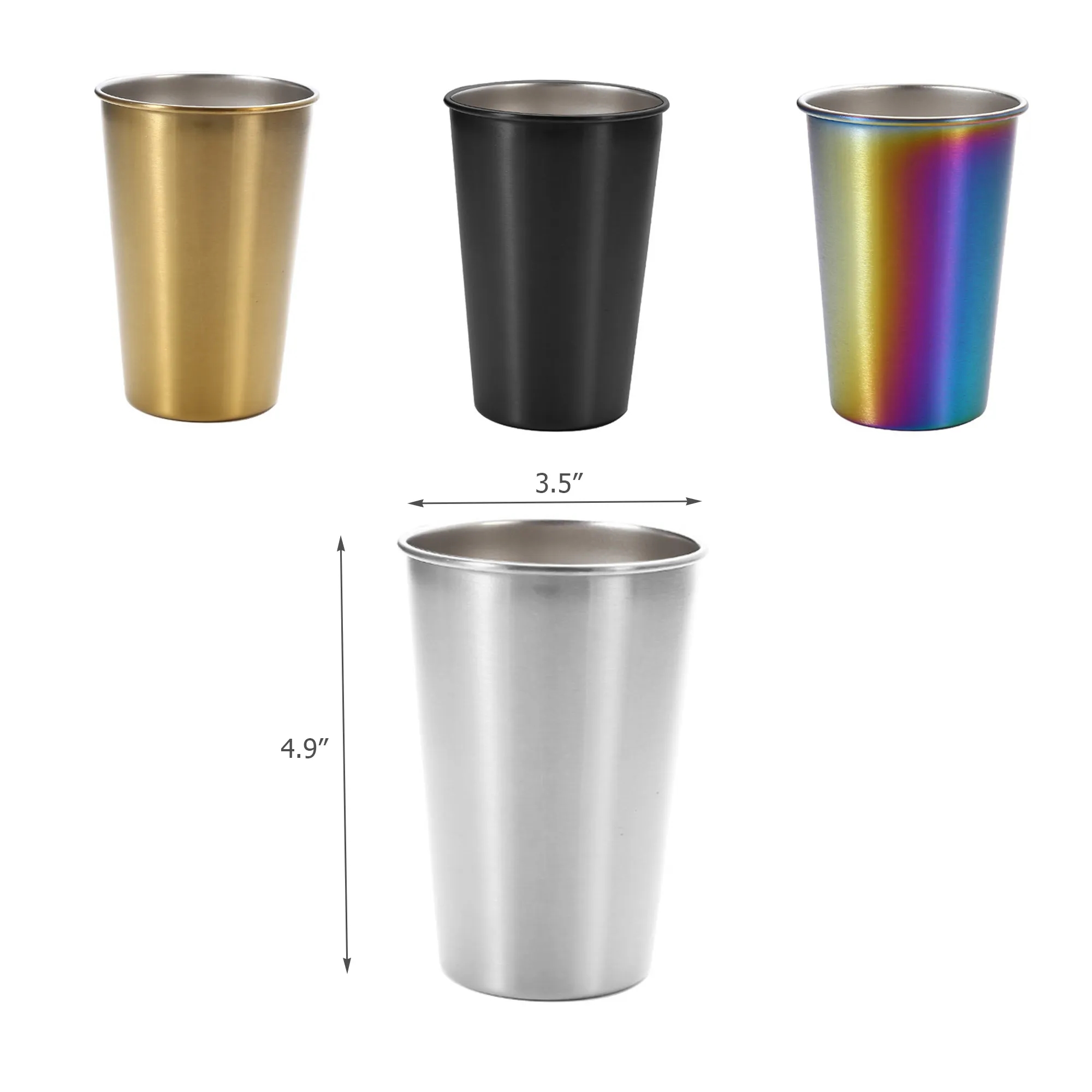 Stainless Steel Pint Cup 16 OZ 3