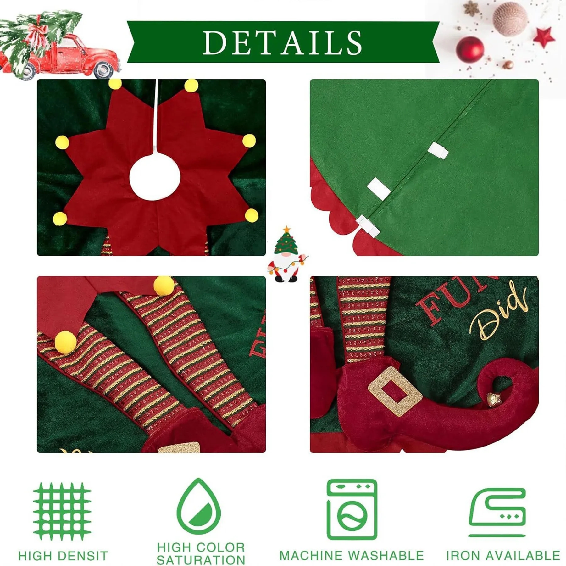Polyester Christmas Tree Skirt Decoration 6