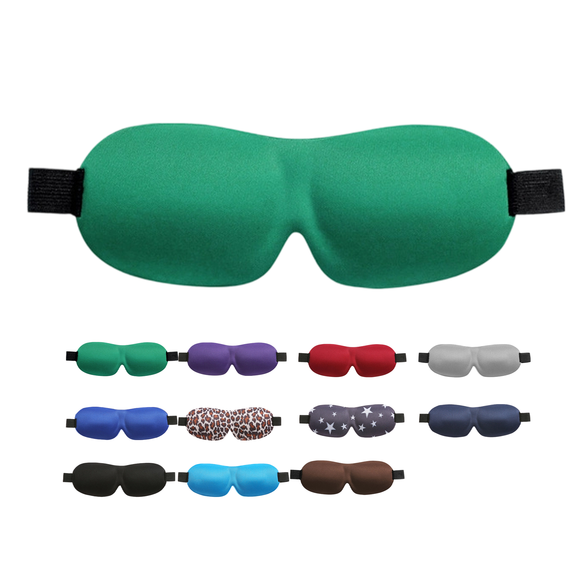 3D Contoured Sleep Eye Mask With Adjustable Strap 9.1" 3