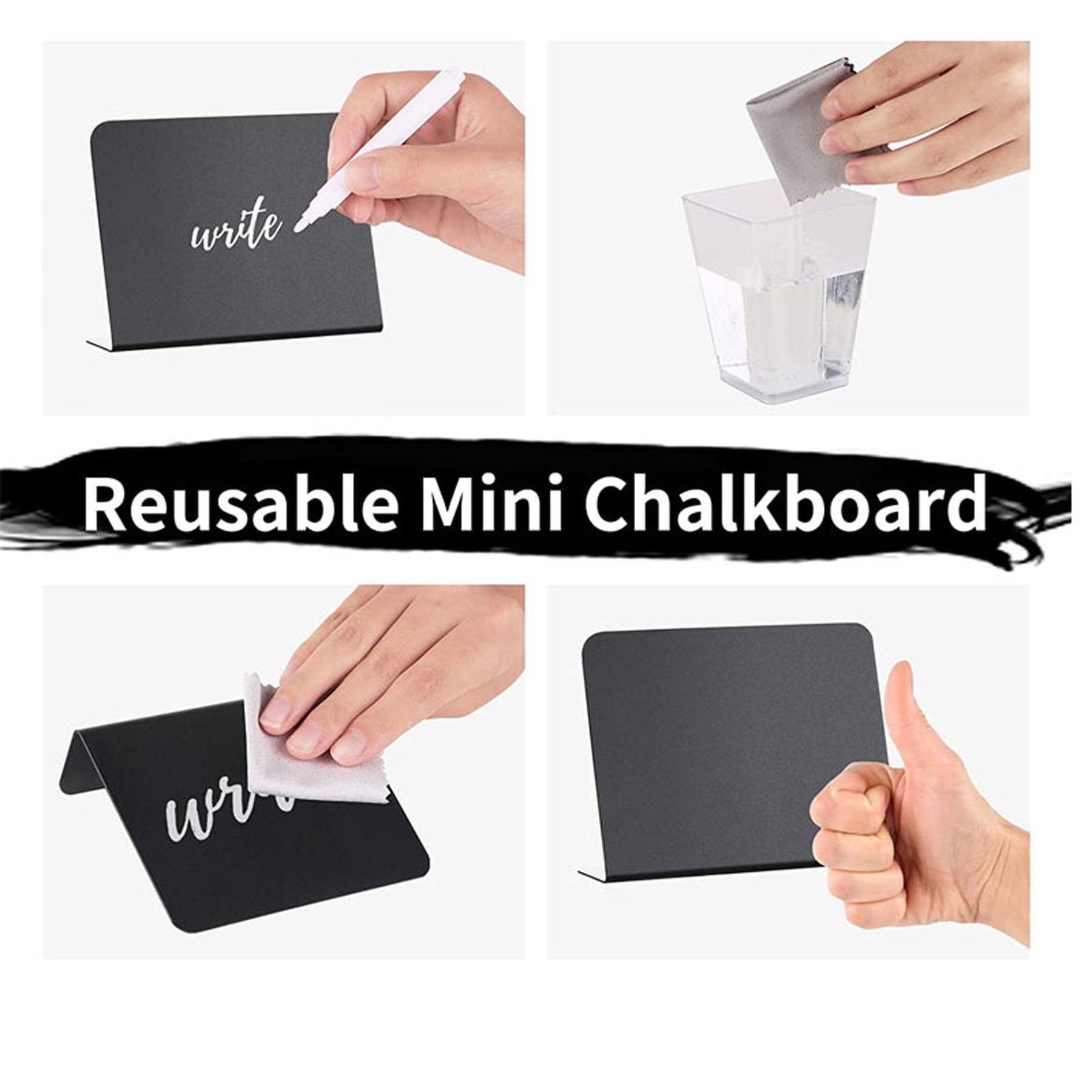 12 Pcs Erasable Mini Blackboards 9