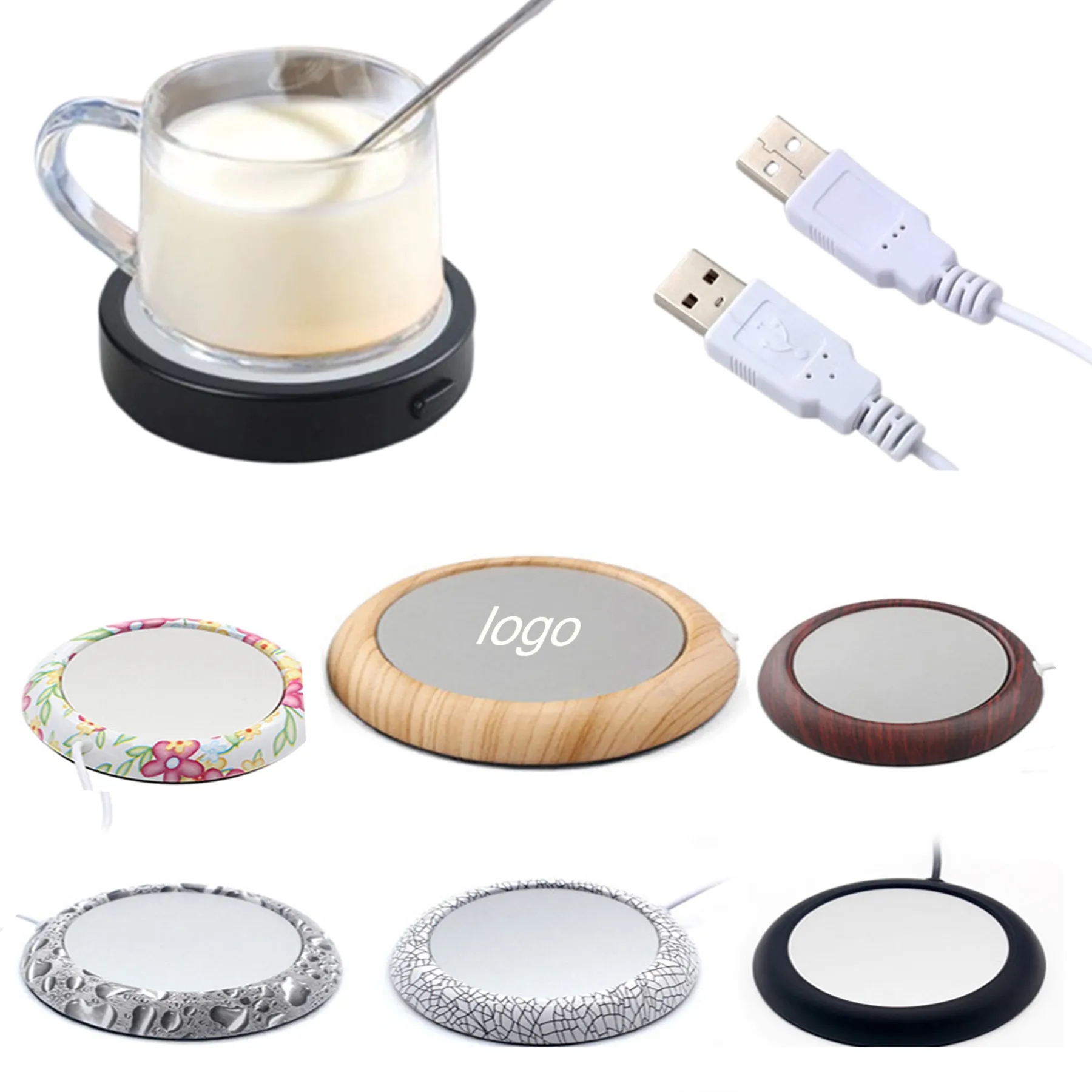 USB metal base heated coasters 3