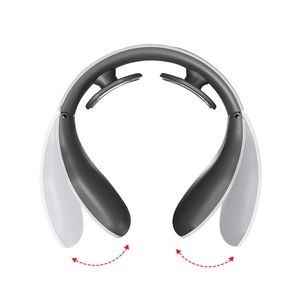 White Rechargeable Electric Neck Massager With Magnetic Electrode Pads 19