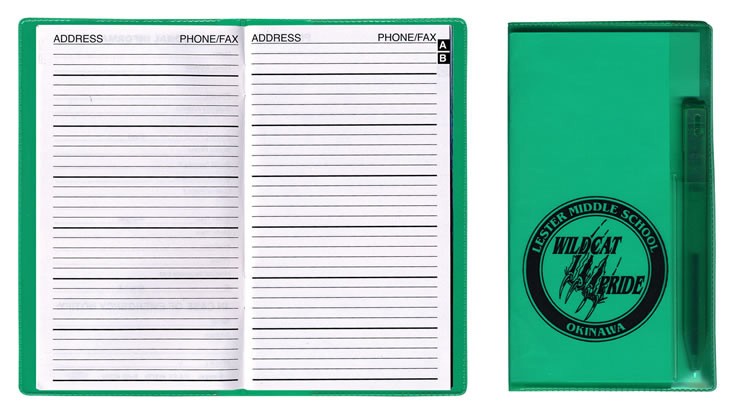 Translucent Vinyl Cover Address Book with Flat Pen 4